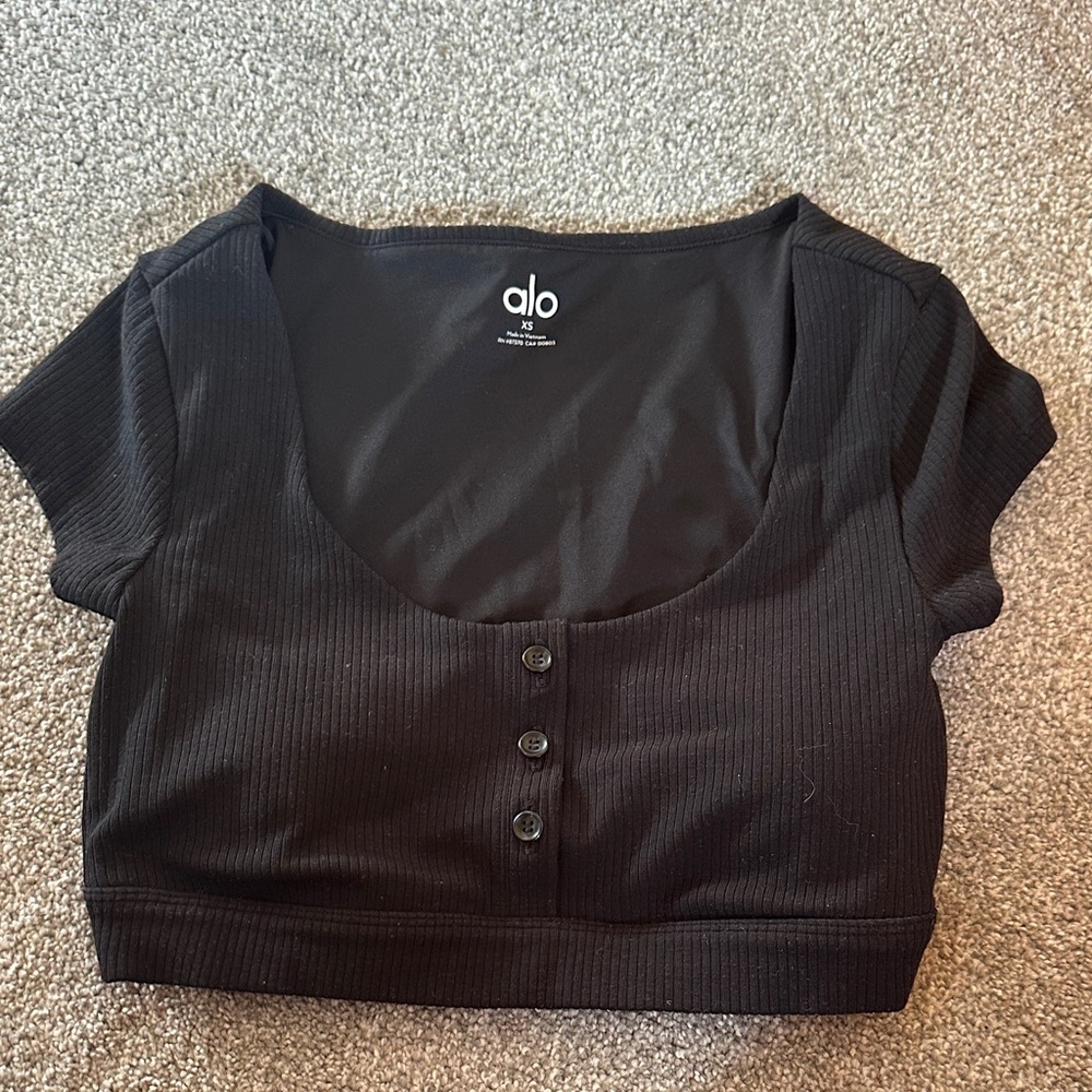 ALO Yoga Black Sports Bra/Crop Top XS